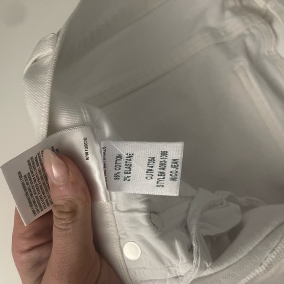 Agolde Nico White High Rise Button Fly Jeans - Picture 3 of 4